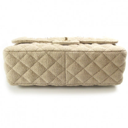 Chanel Tweed Raffia Coco Country Jumbo Flap 4 of 13