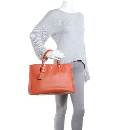 Prada Saffiano Lux Large Tote Papaya 2 of 11