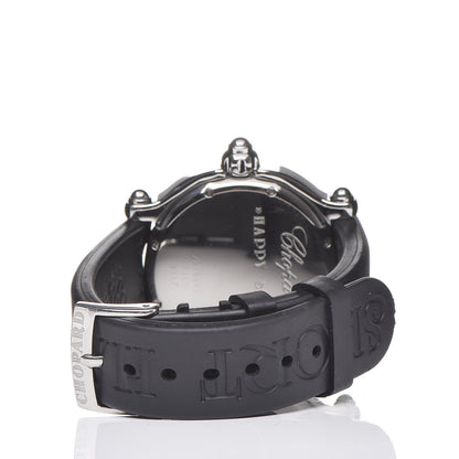 Chopard Stainless Steel Rubber Diamond 38mm Happy Sport Fish Quartz Watch Black 4 of 9