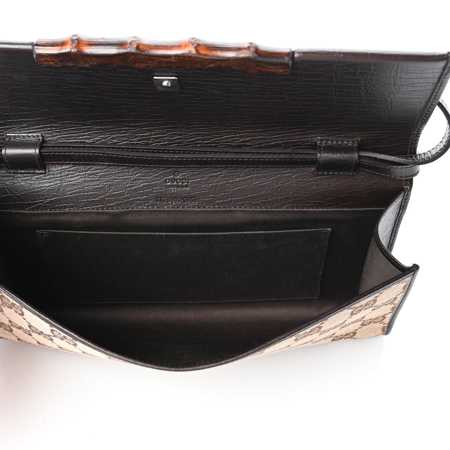 Monogram Bamboo Bar Clutch Dark Brown
