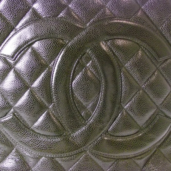 Caviar Medallion Tote Black