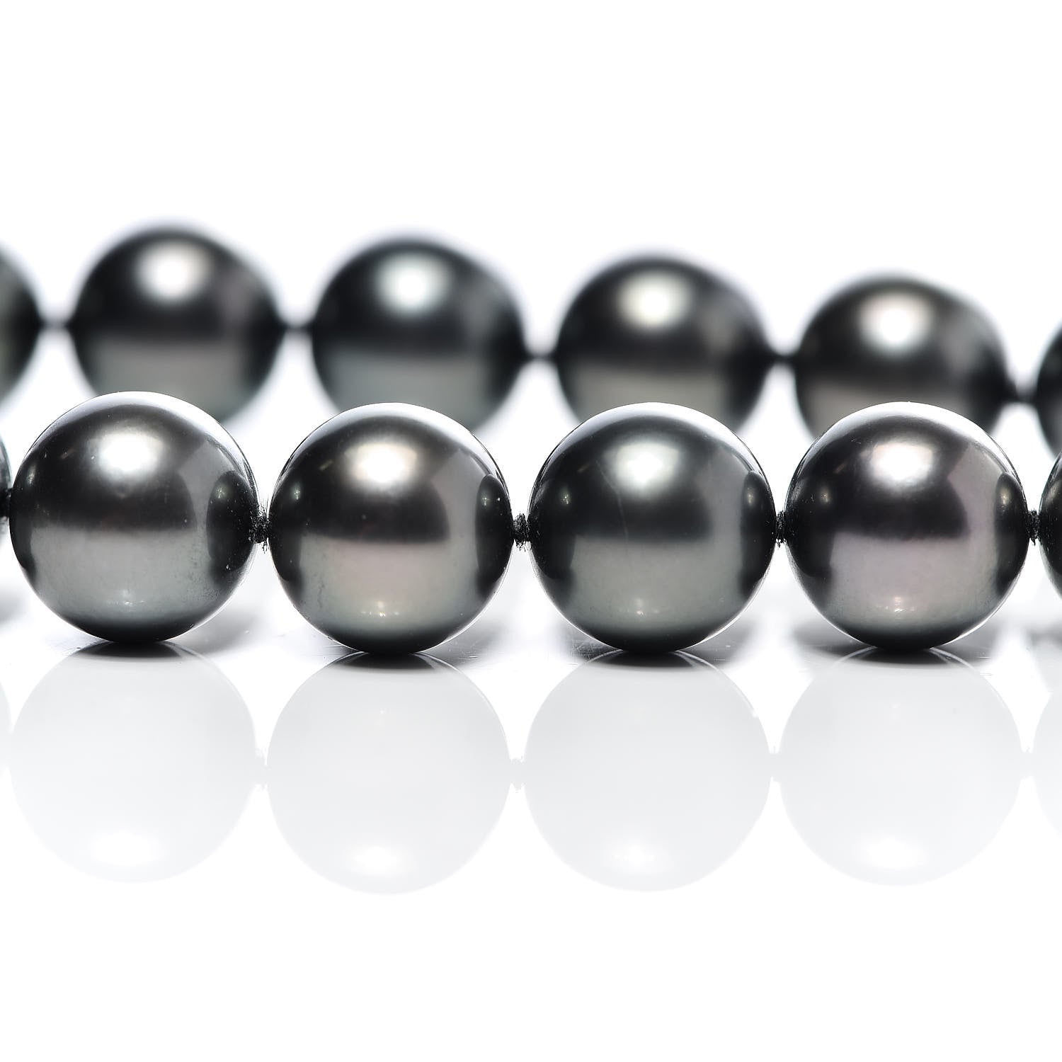 Mikimoto 18K White Gold Black South Sea Cultured Pearl 11-14mm Strand Necklace 18.75" 7 of 10