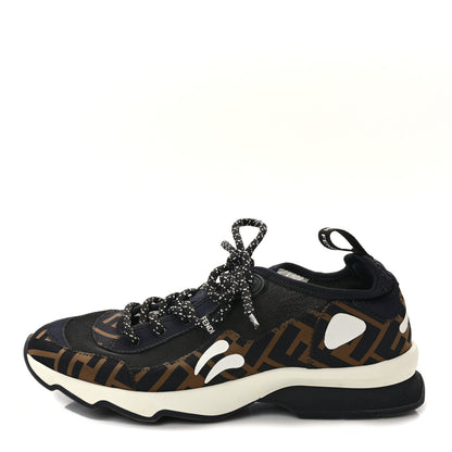 Fendi Technical Mesh Lycra FFreedom Patchwork Sneakers 39 Black Tobacco 1 of 8