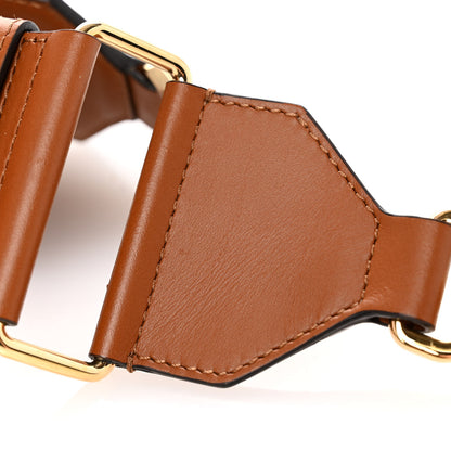 Fendi Ribbon Vitello King Logo Embossed Gingham Woven Adjustable Strap You Panna Black Cuoio 9 of 9