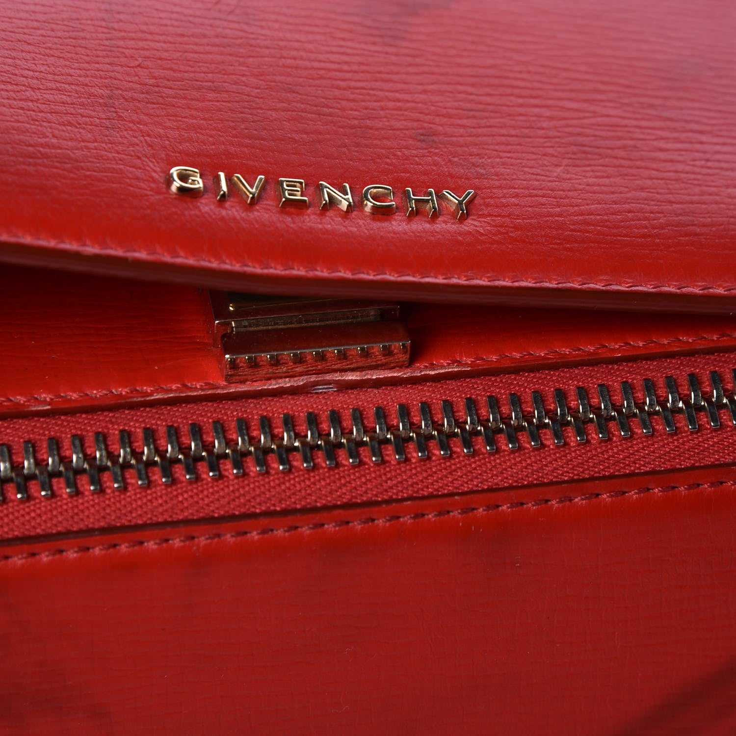 Givenchy Textured Calfskin Mini Pandora Box Crossbody Bag Red 17 of 18