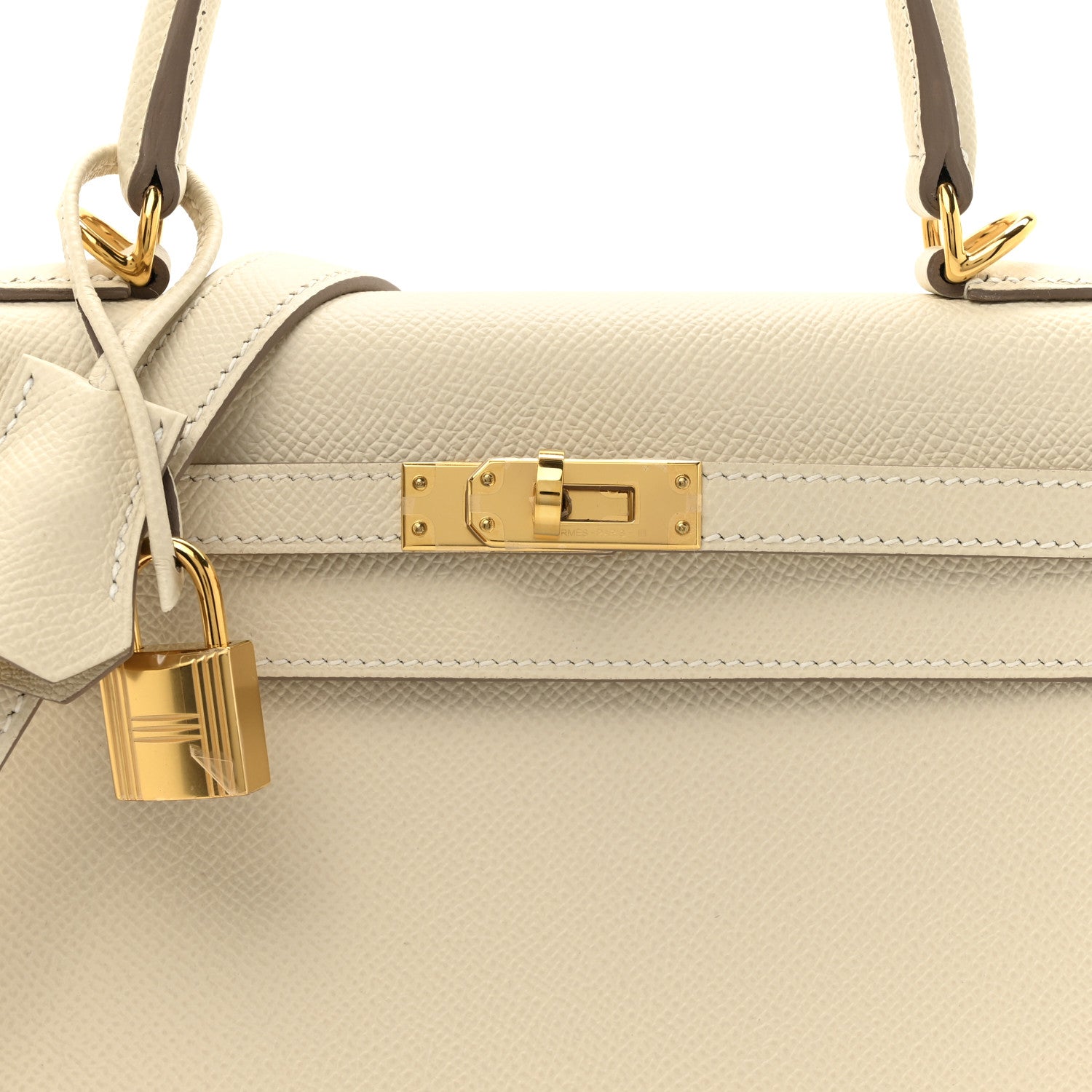 Hermes Epsom Kelly Sellier 25 Craie 8 of 11