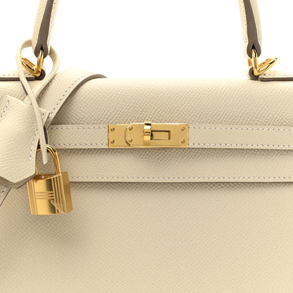 Hermes Epsom Kelly Sellier 25 Craie 8 of 11