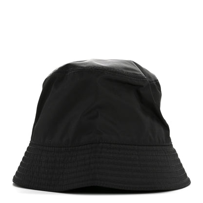 Prada Re-Nylon Metal Triangle Logo Womens Bucket Hat M Black 4 of 8