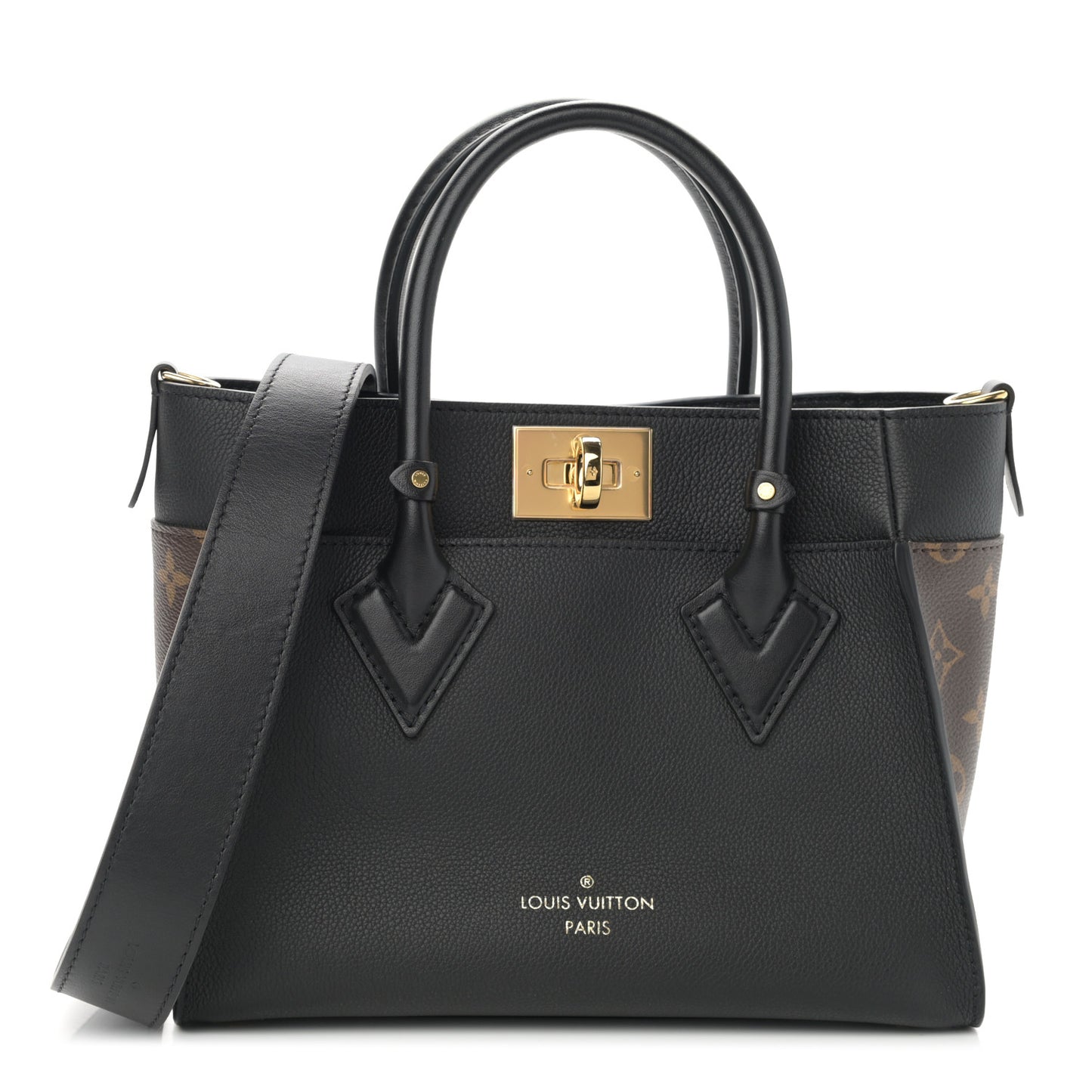 Calfskin Monogram On My Side PM Black