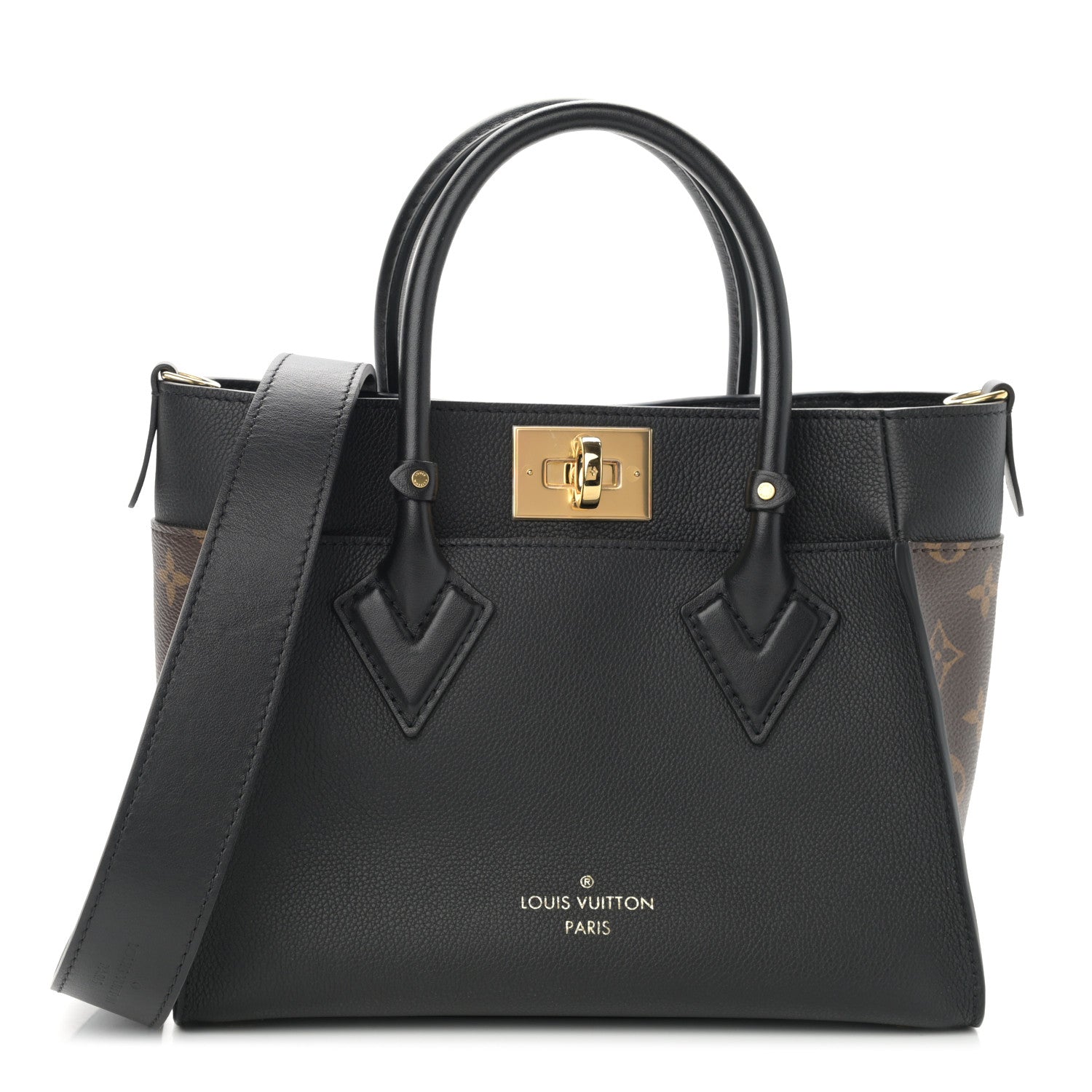 Louis Vuitton Calfskin Monogram On My Side PM Black 1 of 13