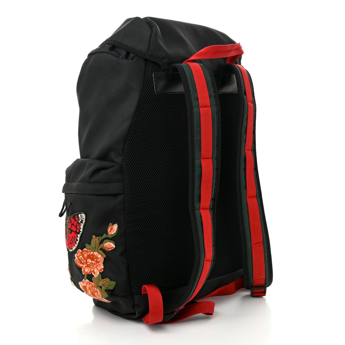 Techno Canvas Web L'Aveugle Par Amour Embroidered Double Buckle Backpack Black