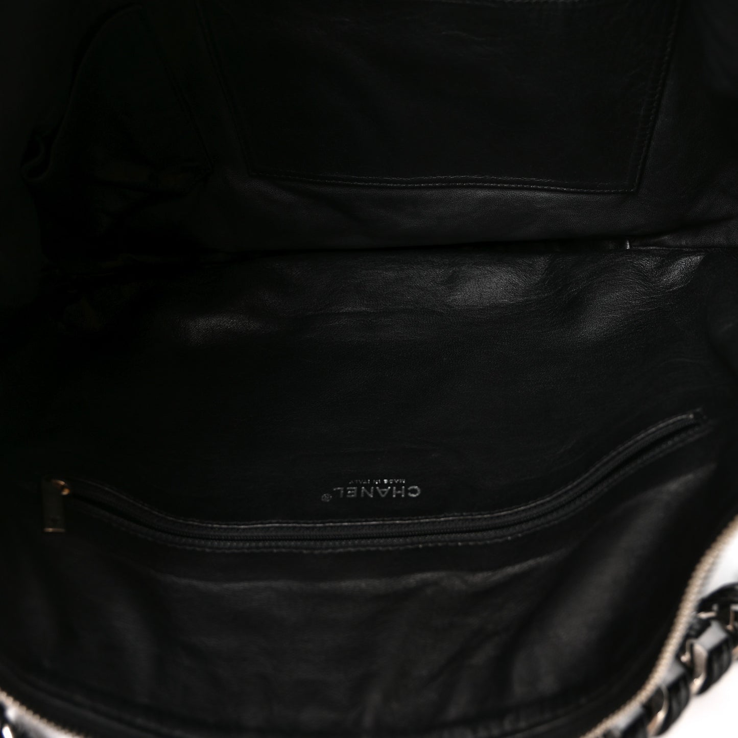 Calfskin Modern Chain Hobo Black