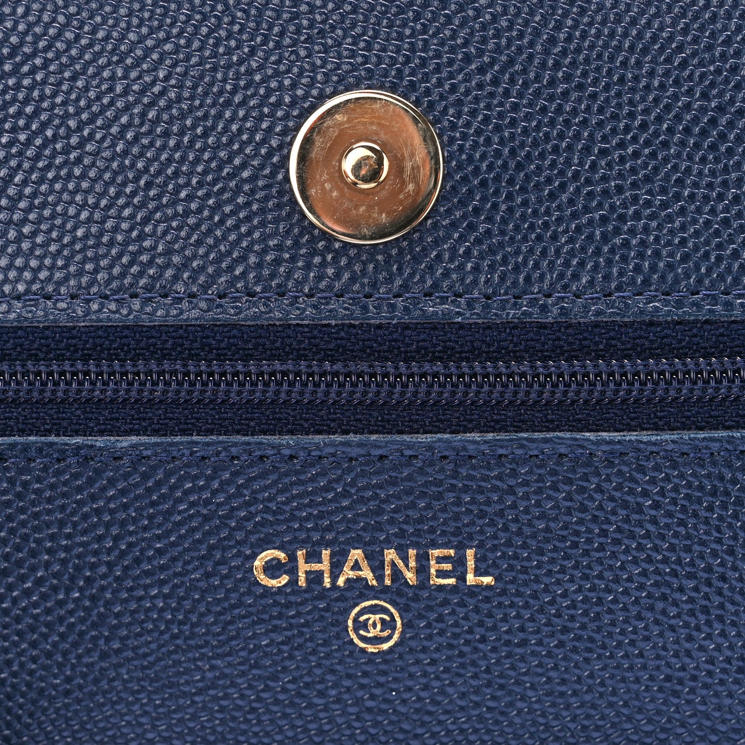 Chanel Iridescent Caviar Quilted Wallet On Chain WOC Blue 6 of 10