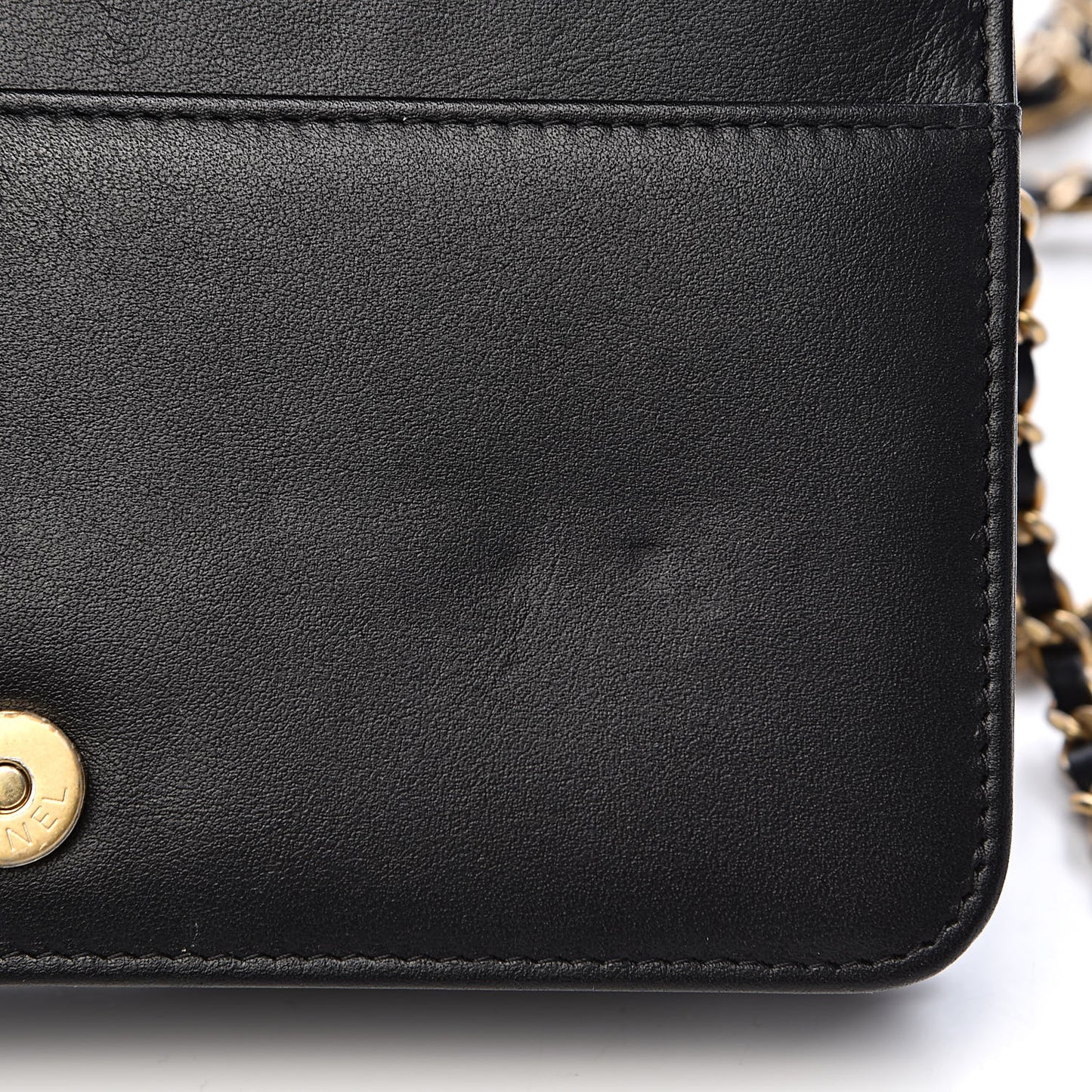 Lambskin Quilted Boy Wallet On Chain WOC Black