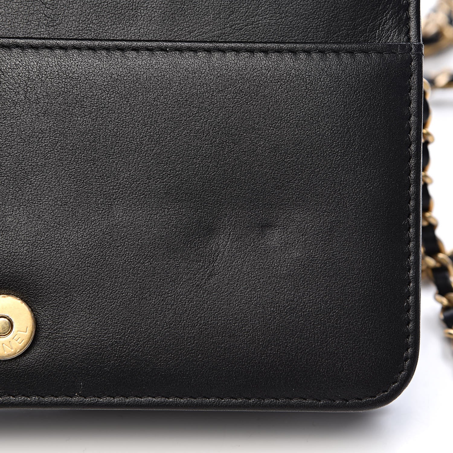 Chanel Lambskin Quilted Boy Wallet On Chain WOC Black 10 of 14