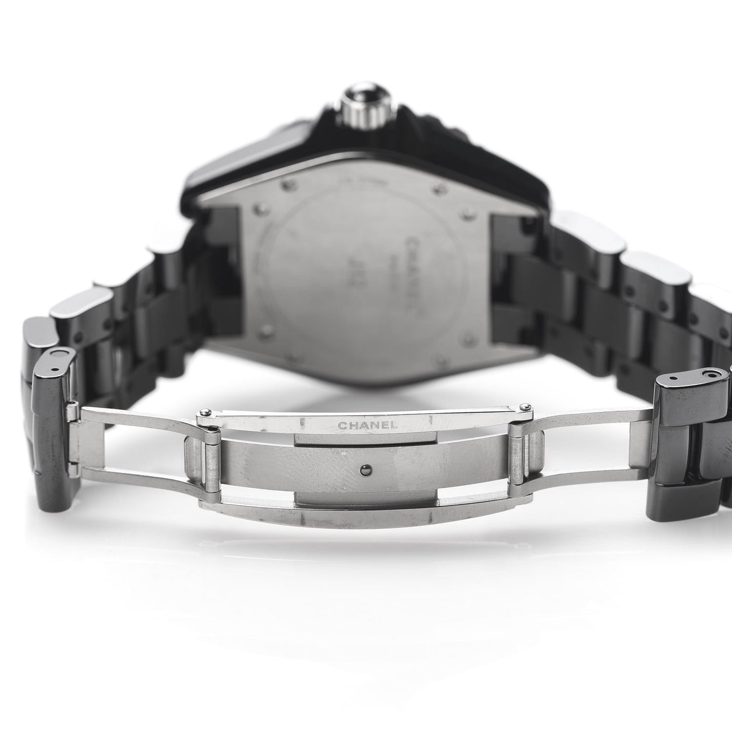 Stainless Steel Ceramic Diamond 38mm J12 Quartz Watch Black