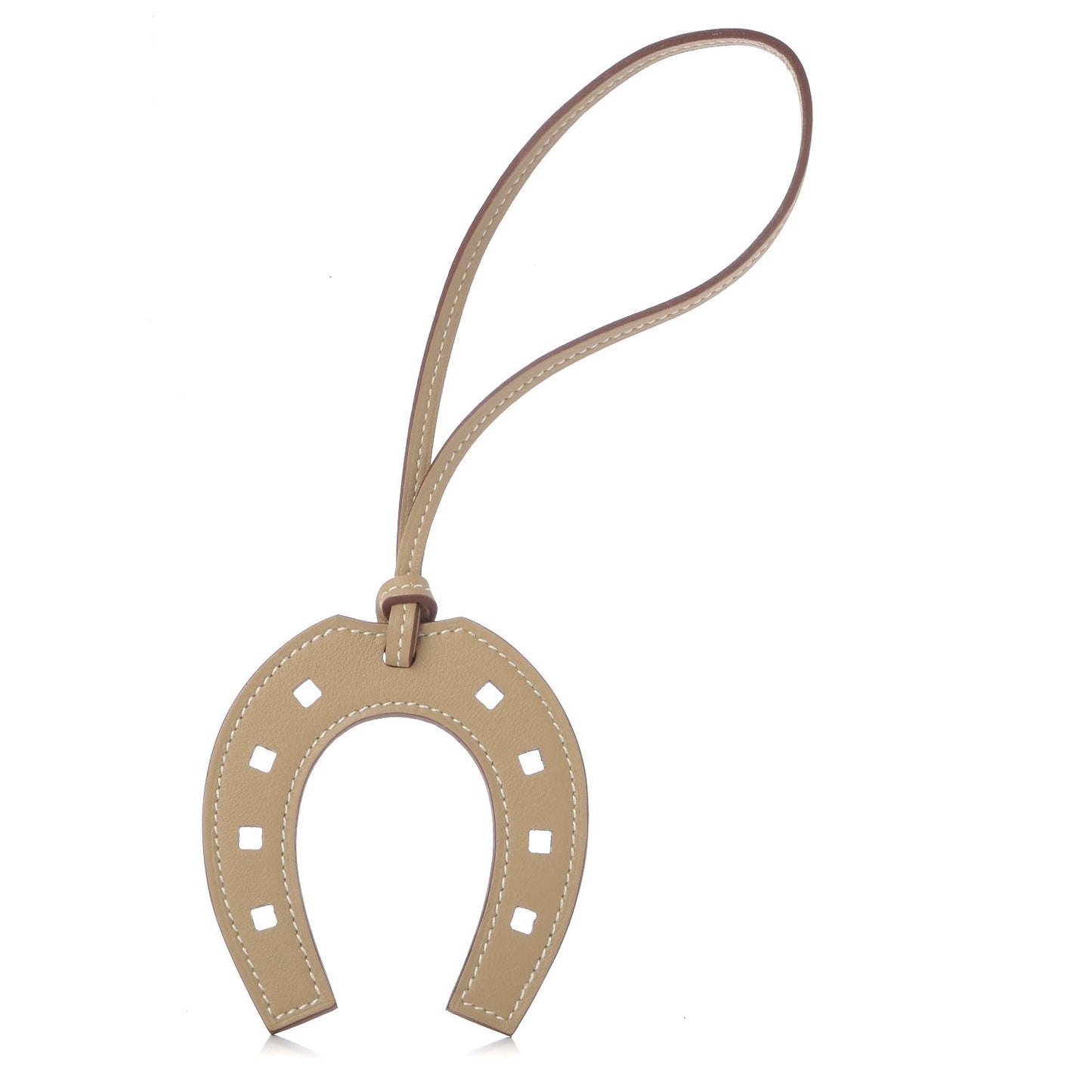 Swift Paddock Horseshoe Bag Charm Beige
