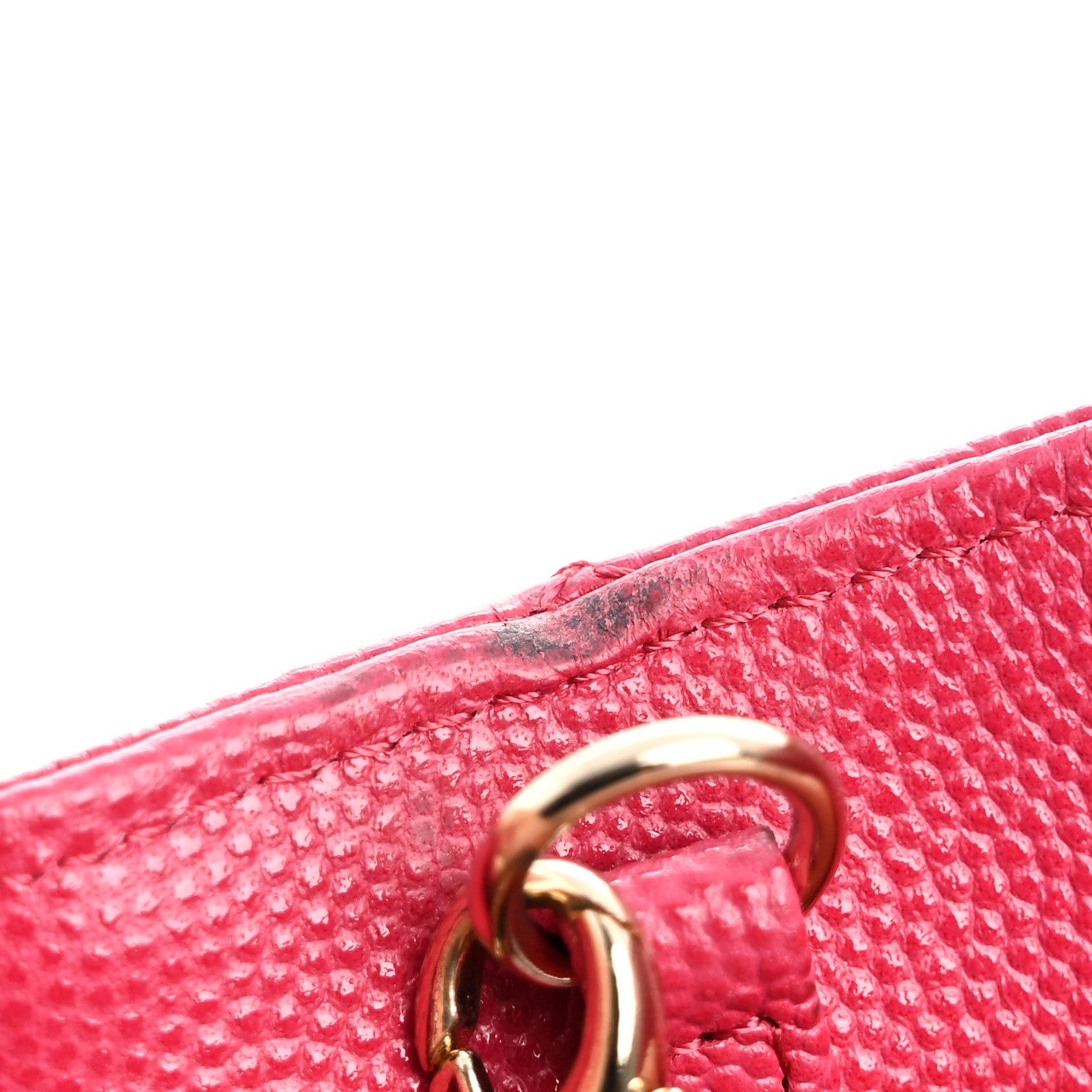 Chanel Caviar Quilted Phone Holder Wallet on Removable Chain Dark Pink 16 of 17