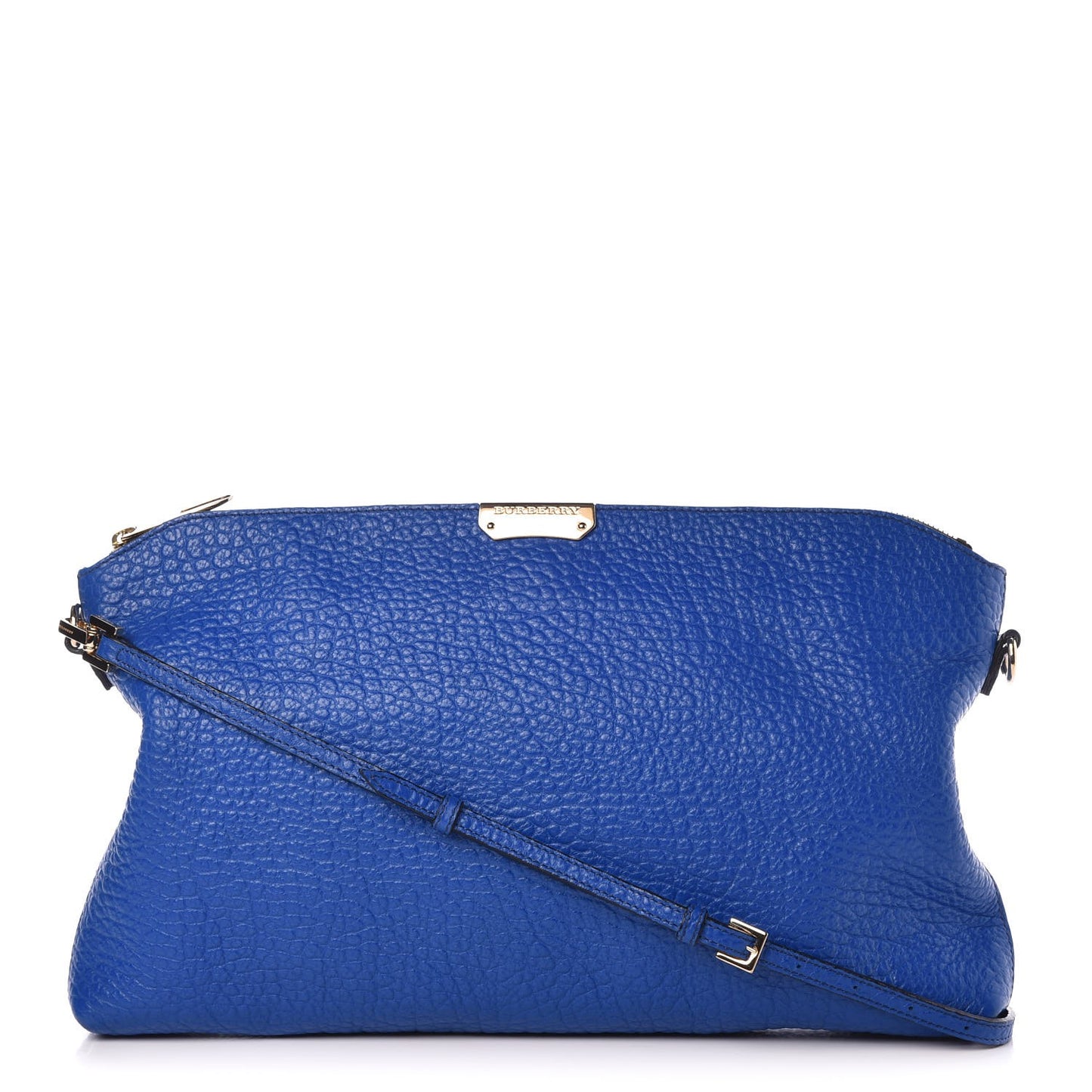 Signature Grain Calfskin Small Chichester Crossbody Clutch Bag Brilliant Blue