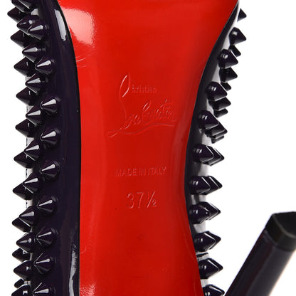 Christian Louboutin Patent Pigalle Spikes 100 Pumps 37.5 Iris 6 of 9