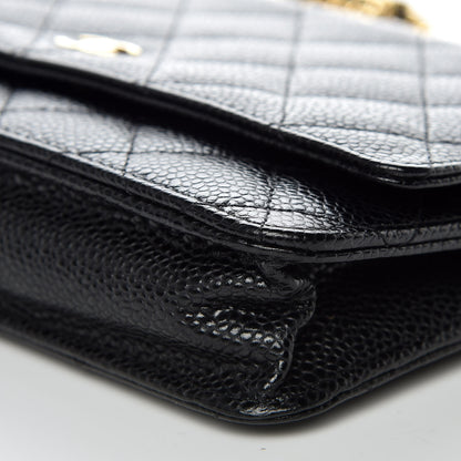 Chanel Caviar Quilted Wallet On Chain WOC Black 6 of 11