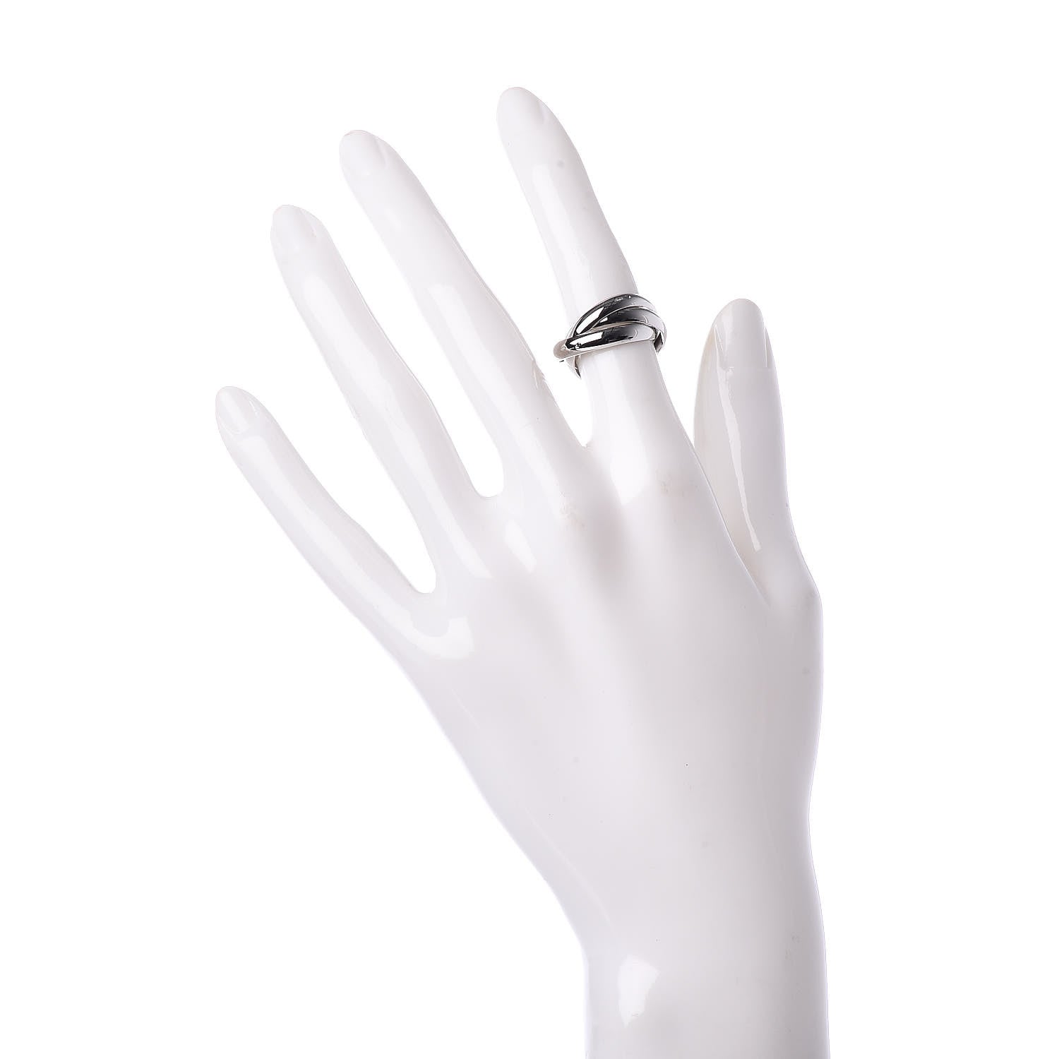 Cartier 18K White Gold Classic Trinity Ring 51 5.75 2 of 7