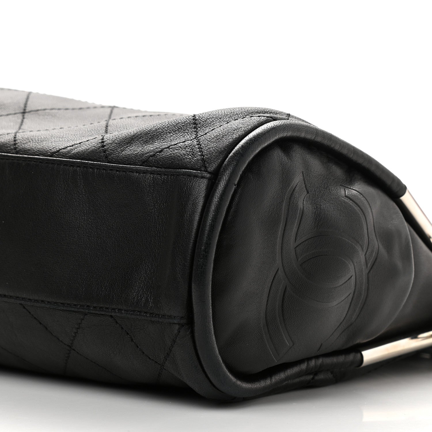 Chanel Lambskin Stitched Medium Ultimate Soft Tote Black 9 of 12