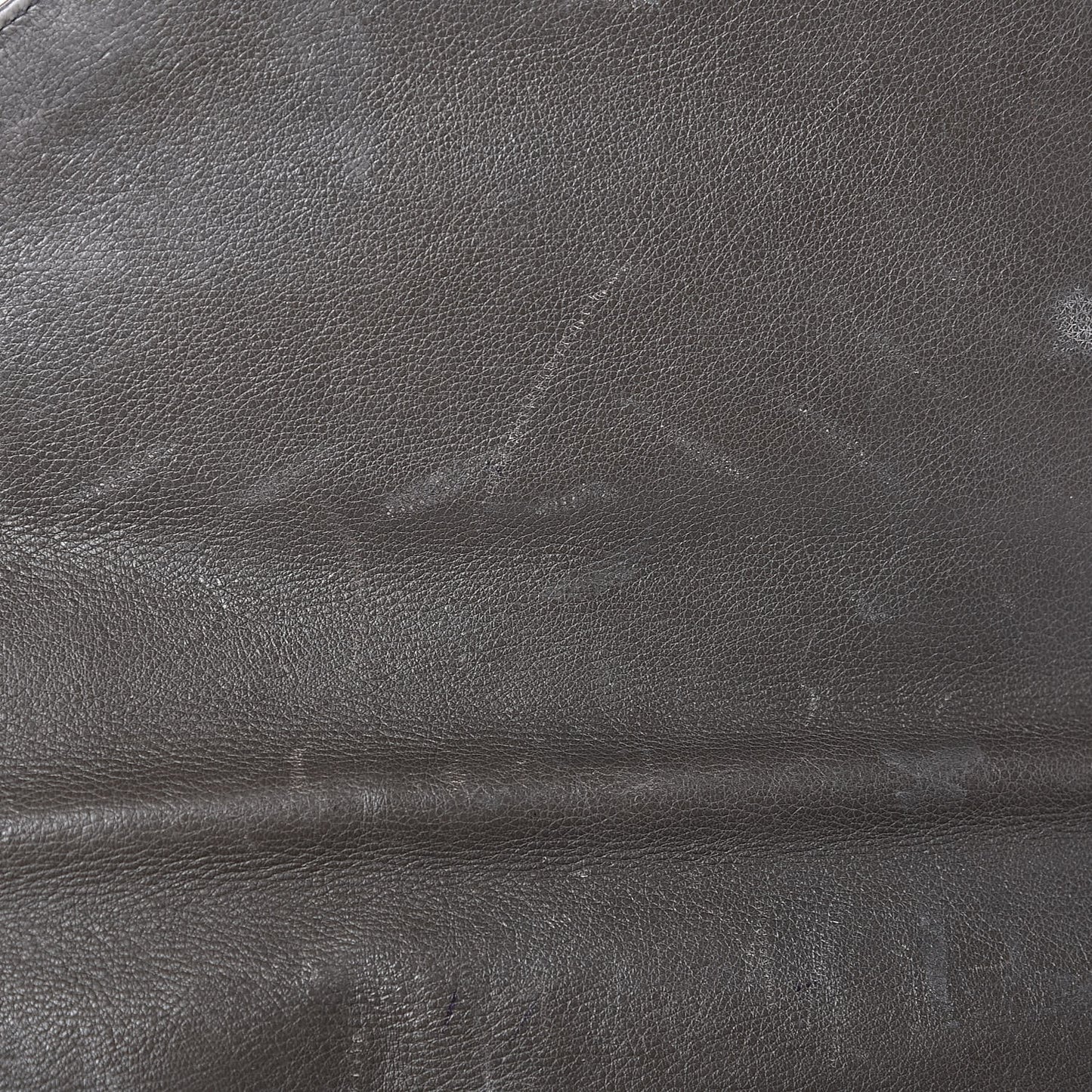 Sheepskin Matelasse Chevron Monogram Large College Satchel Dark Anthracite
