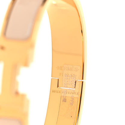 Hermes Enamel Narrow Clic Clac H Bracelet PM Beige Nacre 4 of 4