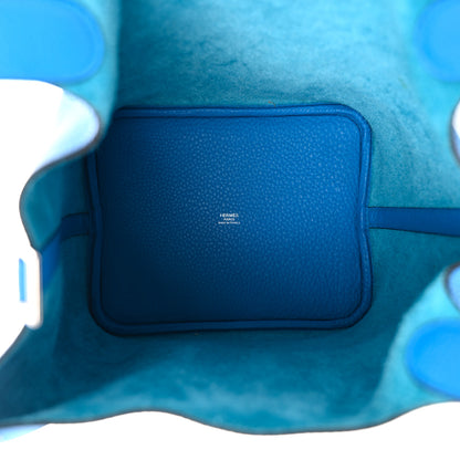Hermes Taurillon Clemence Picotin Lock 22 MM Bleu Zanzibar 5 of 12