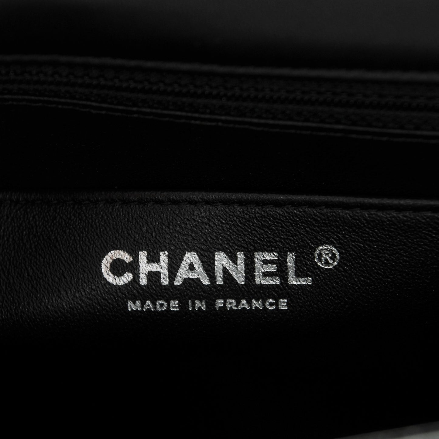 Lambskin Chevron Quilted Mini Square Flap Black