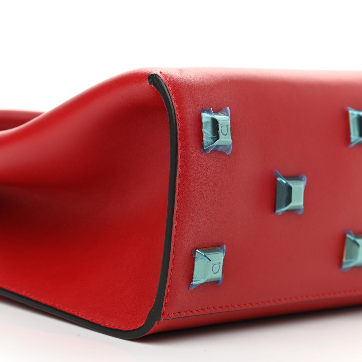 Calfskin Small Studio Box Bag Red