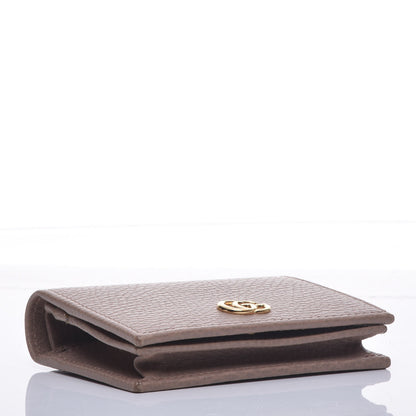 Gucci Pebbled Calfskin GG Marmont Card Case Porcelain Rose 4 of 10