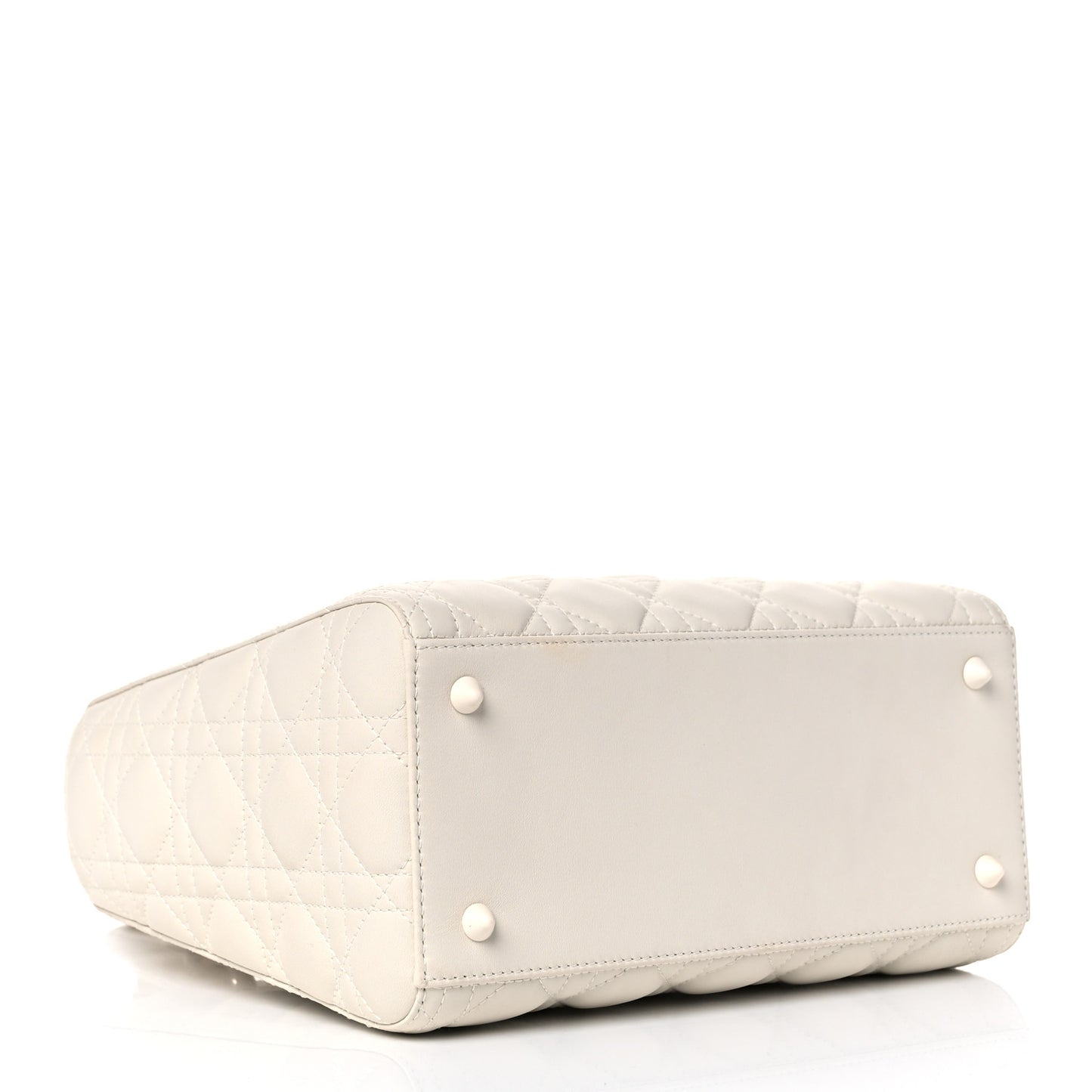 Ultra Matte Calfskin Cannage Medium Lady Dior Latte
