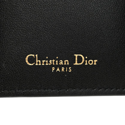 Christian Dior Metallic Patent Micro-Cannage Diorama Medium Wallet Silver 6 of 7