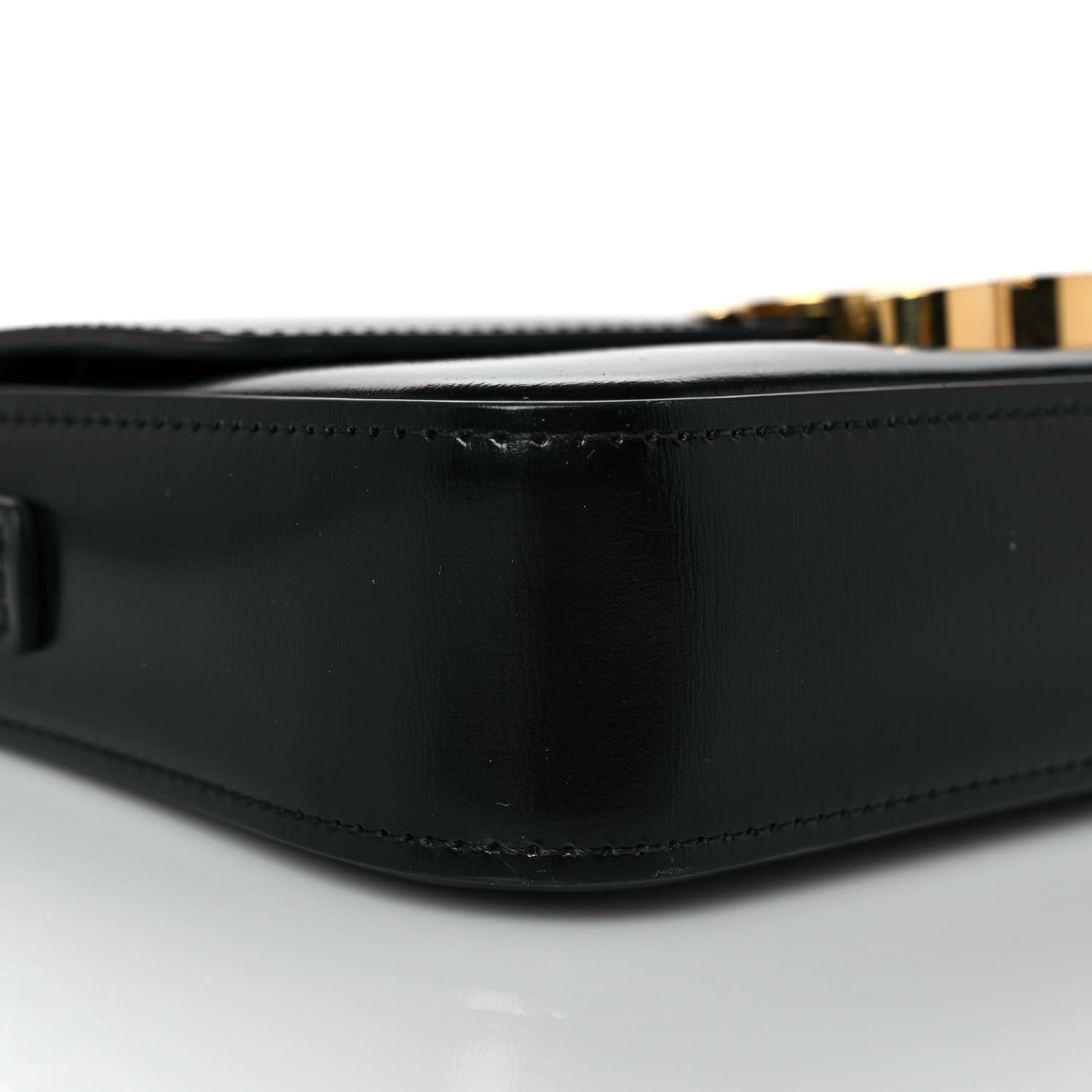 Celine Shiny Calfskin Triomphe Shoulder Bag Black 8 of 10
