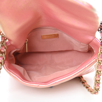 Chanel Iridescent Calfskin Quilted Medium 19 Flap Pink 5 of 10
