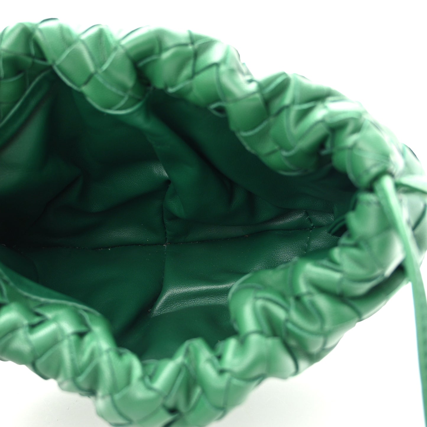 Nappa Intrecciato Mini Bulb Racing Green