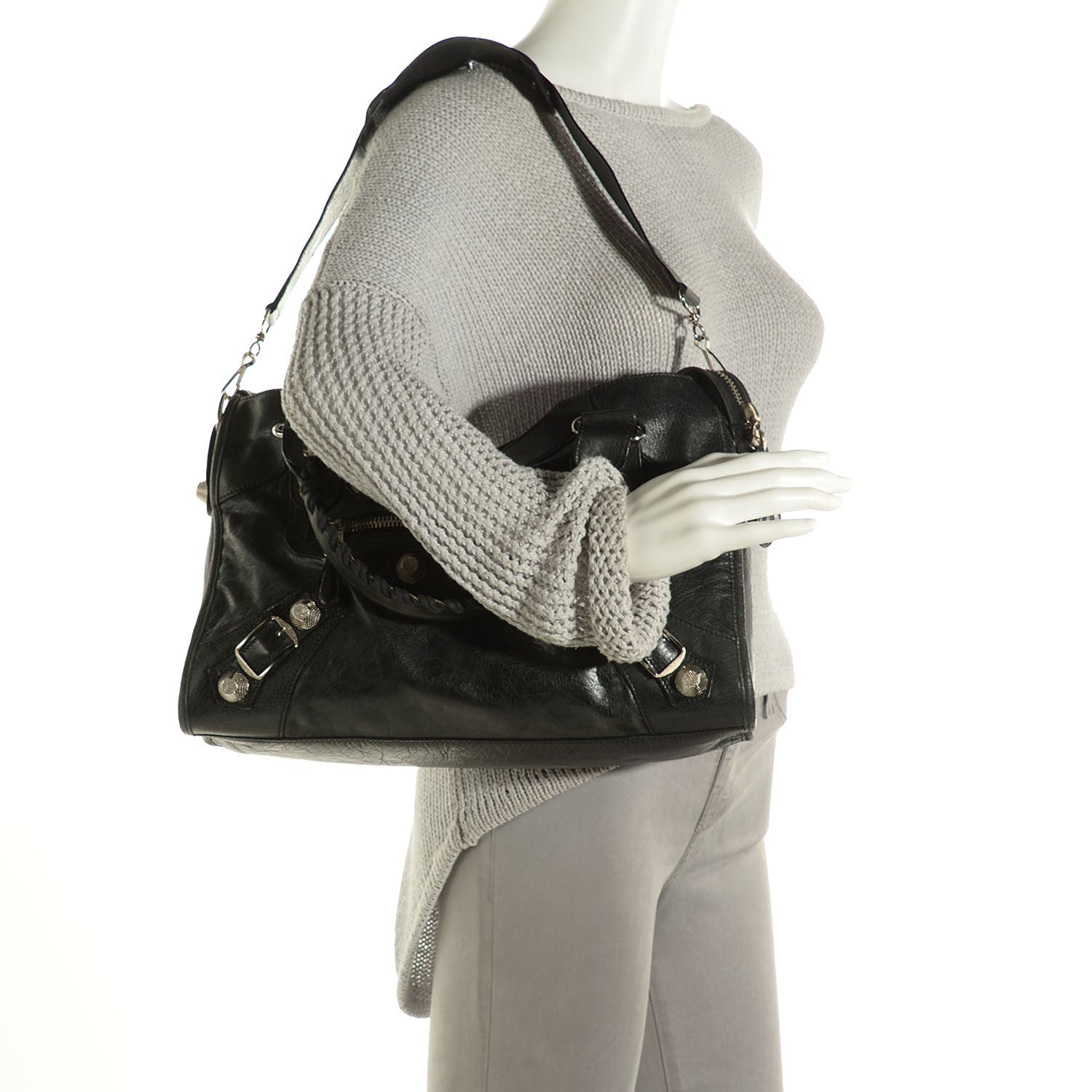 Balenciaga Agneau Giant 21 Silver Hardware City Black 2 of 12