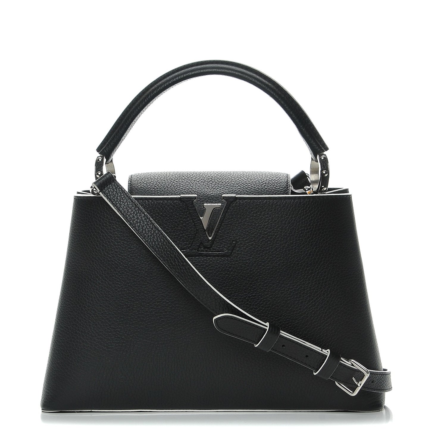 Taurillon Capucines PM Black White