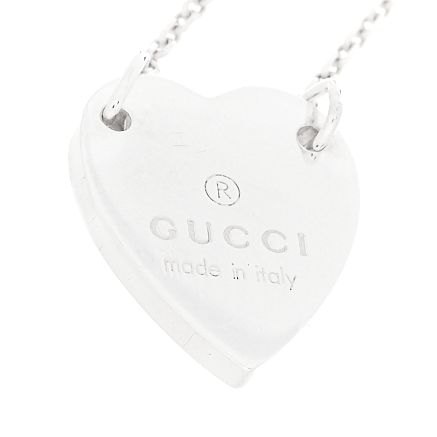 Gucci Sterling Silver Trademark Heart Bracelet 3 of 4