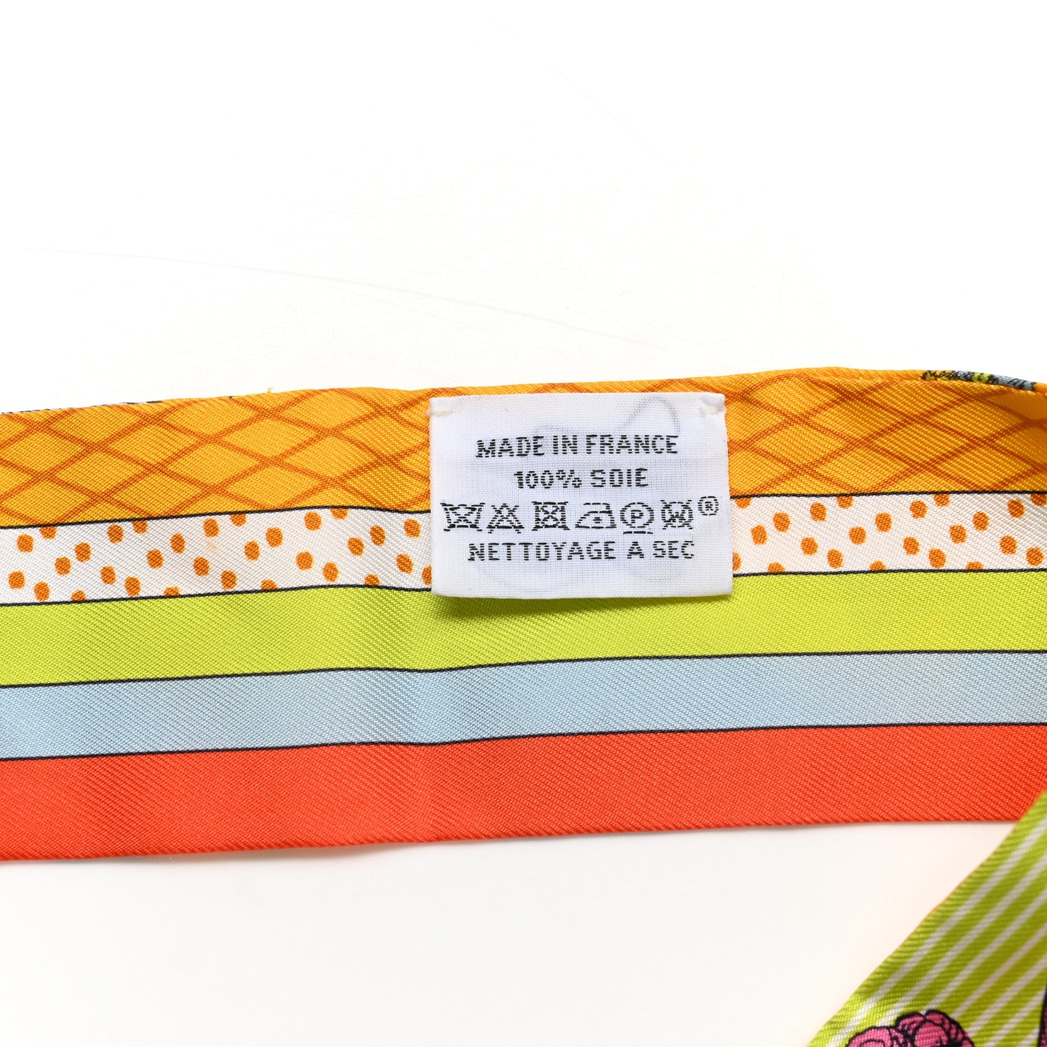 Hermes Silk Twilly Grand Theatre Nouveau Soleil Vert Fluo Multicolor 3 of 4