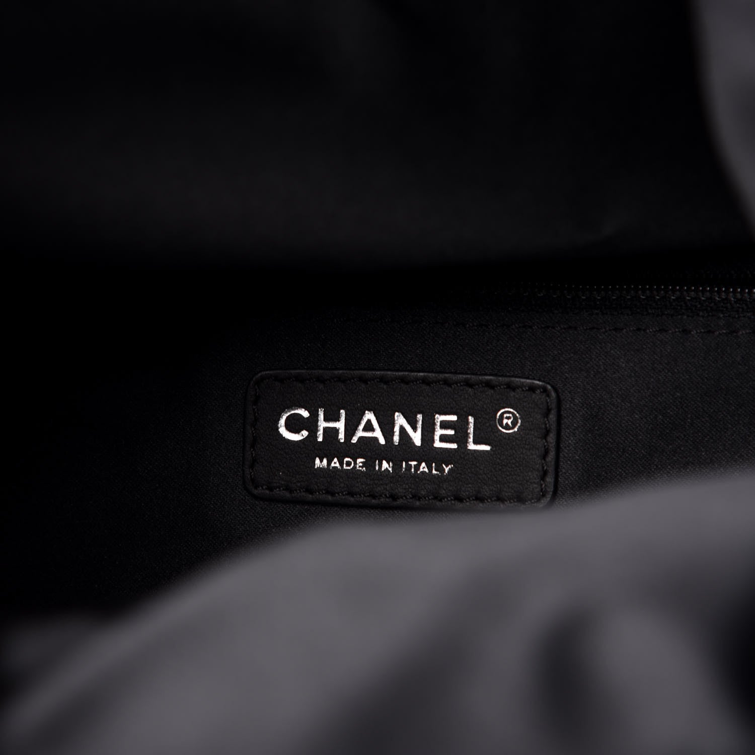 Chanel Lambskin Quilted Jumbo Grocery By Chanel Drawstring Shopping Bag Black 8 of 13