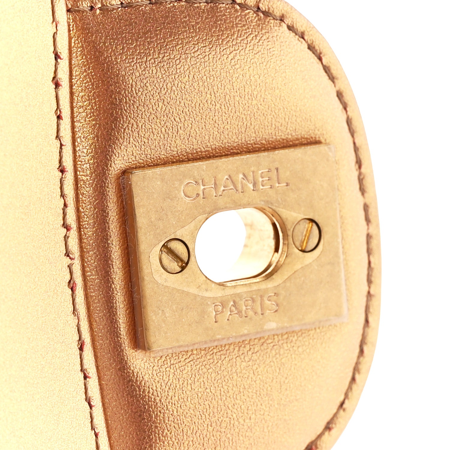 Chanel Metallic Lambskin Quilted Medium Double Flap Golden 7 of 13