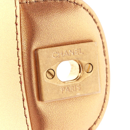 Chanel Metallic Lambskin Quilted Medium Double Flap Golden 7 of 13