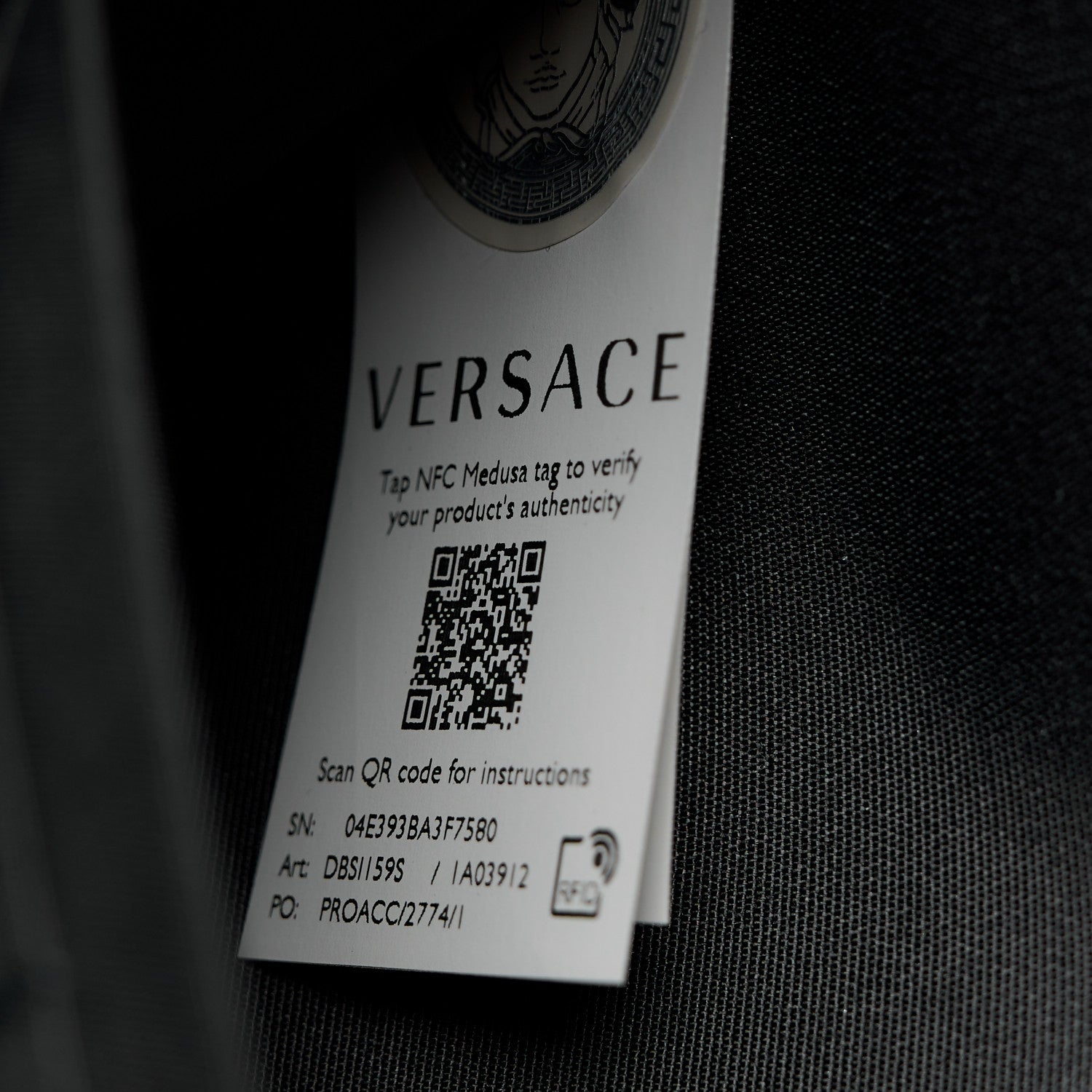 Versace Lambskin Quilted Medusa Wallet On Chain Crossbody Black 6 of 10