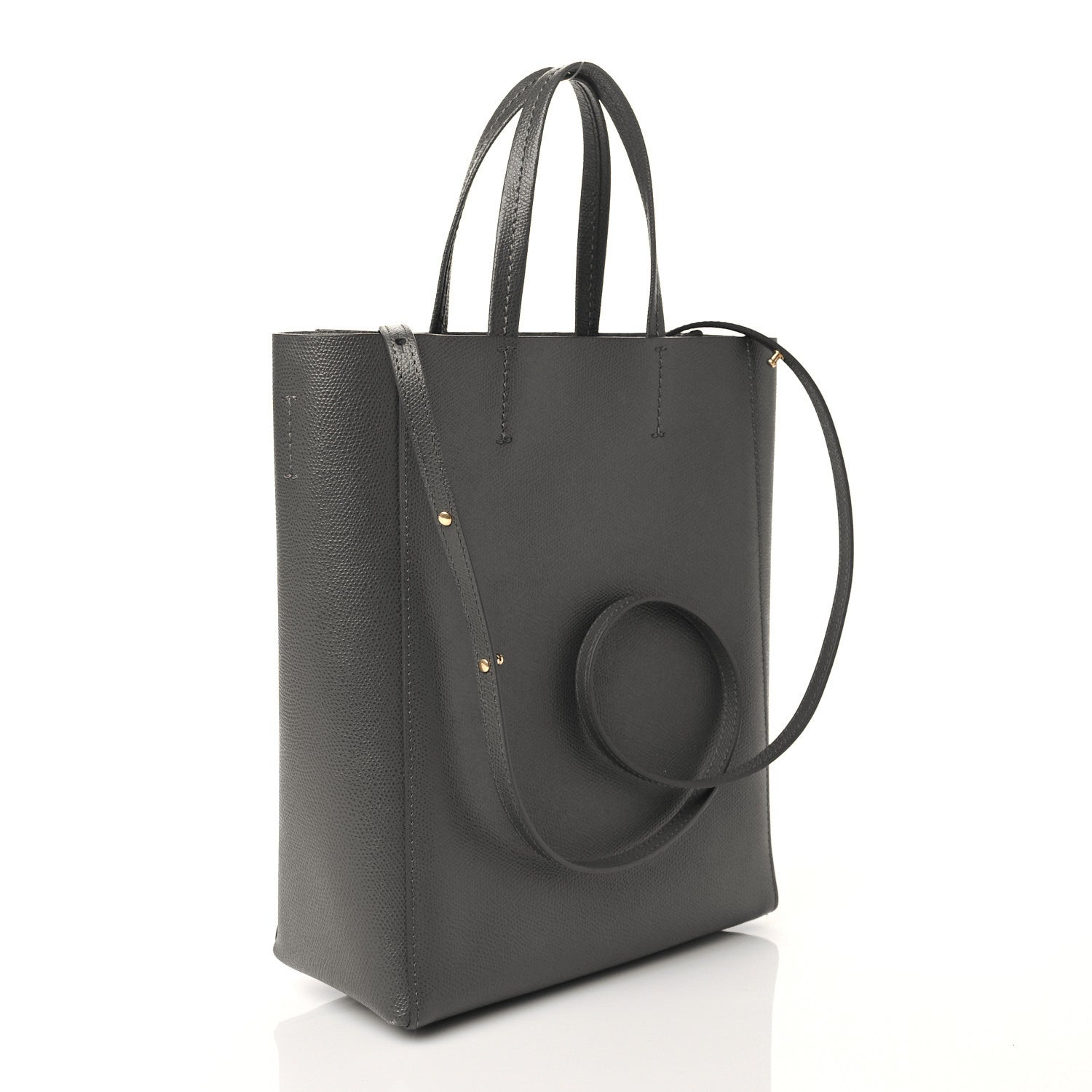 Celine Grained Calfskin Small Vertical Cabas Grey 3 of 10
