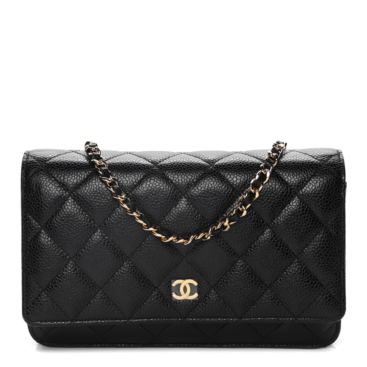 Chanel Caviar Quilted Wallet On Chain WOC Black 1 of 12