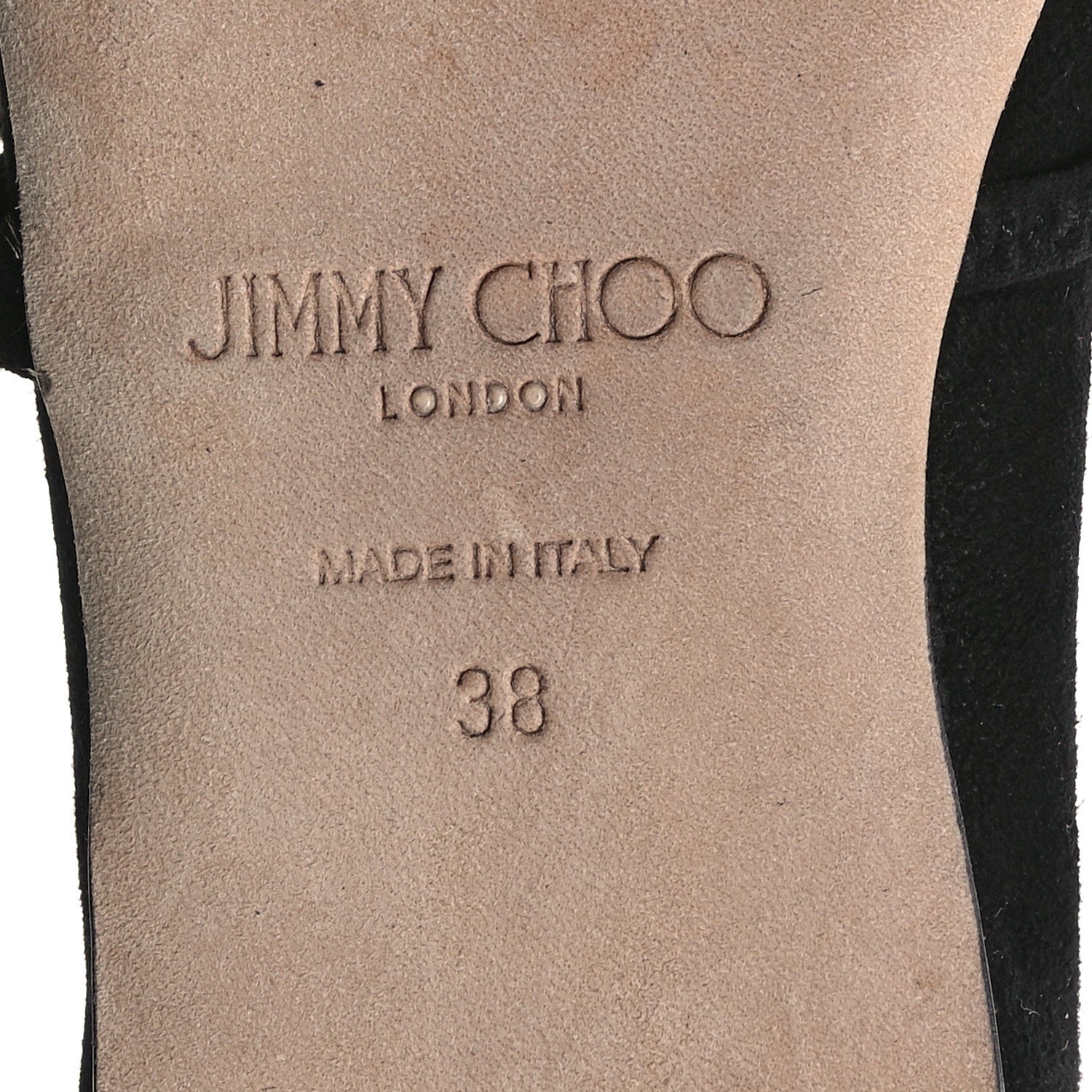 Jimmy Choo Suede Pearl Embellished Ade Flat 38 Black 7 of 8