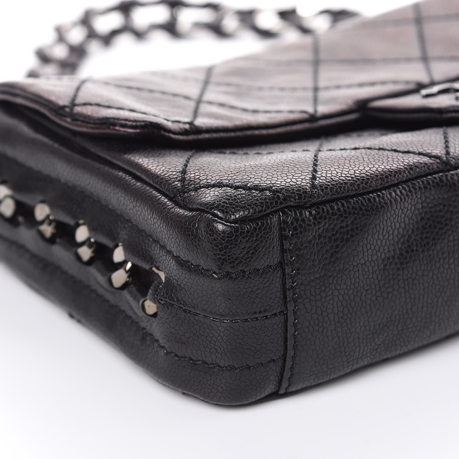 Chanel Glazed Caviar Quilted Modern Chain Flap Black 8 of 15
